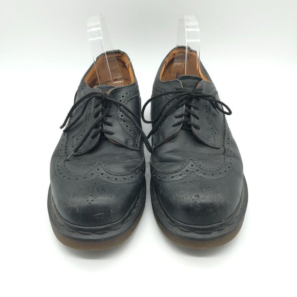 Dr. Martens Mens Brogue Wingtip Oxford Shoes Vintage Made in England Black 8 main image 8